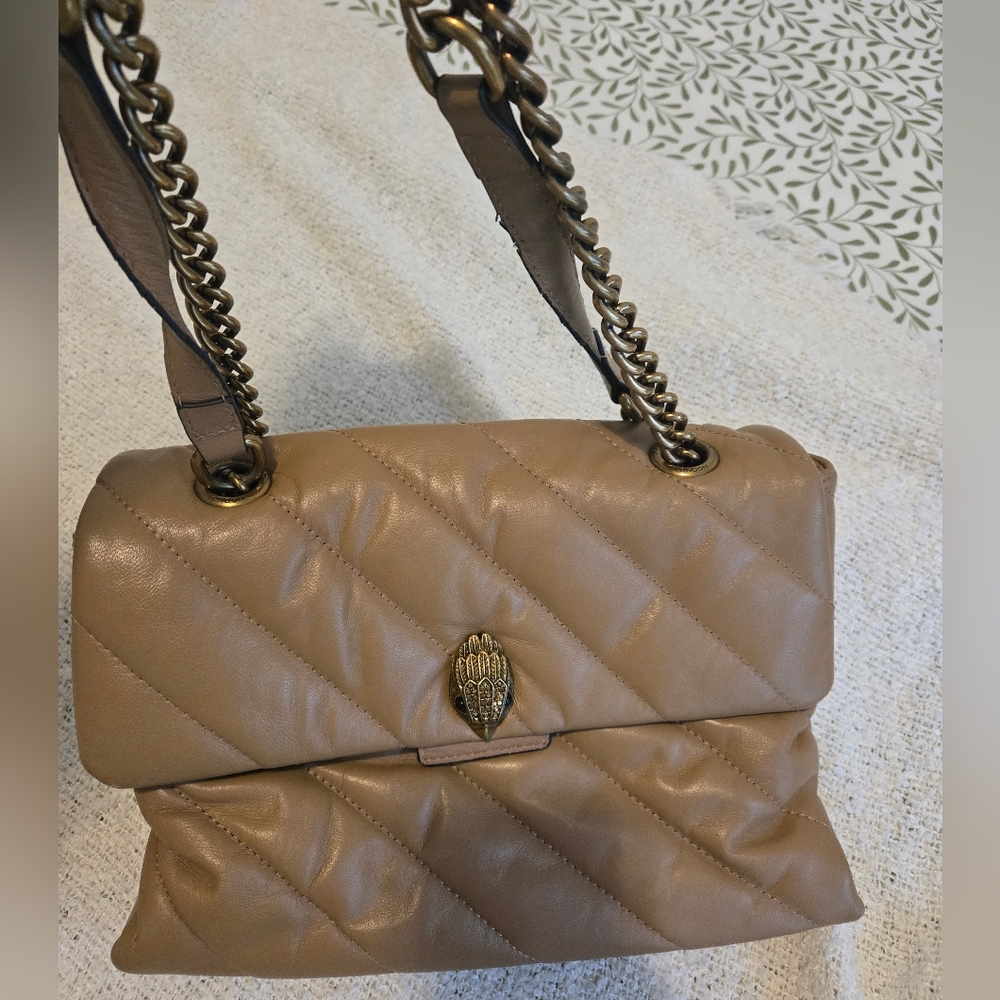 Kurt Geiger Soho Tan Quilted Shoulder Bag